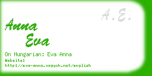 anna eva business card